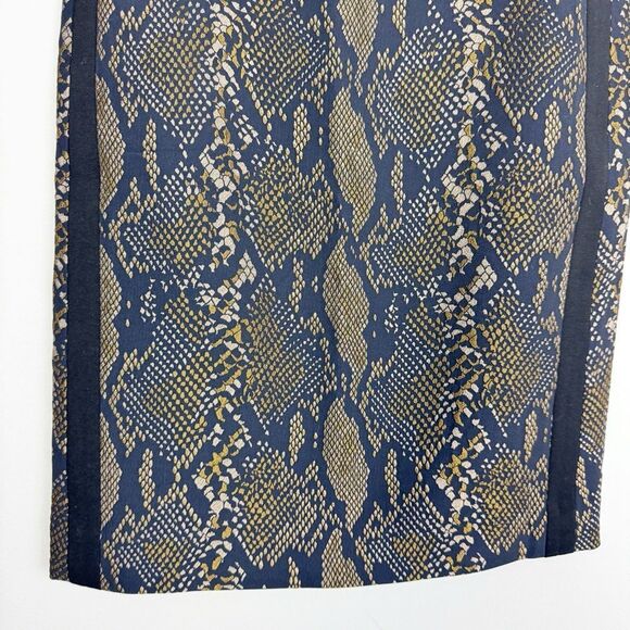 DIANE VON FURSTENBERG | Marta Python Print Black/Brown Skirt Women’s Size 4 - Picture 9 of 15